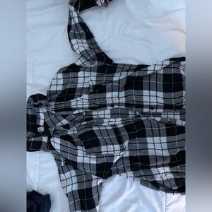 Black and white flannel